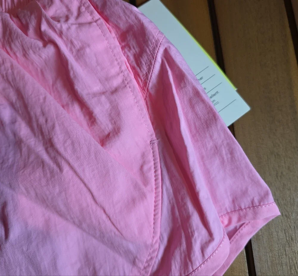 all in motion Girls' Light Pink Elastic-Waist Pull-On Shorts Small 6/7